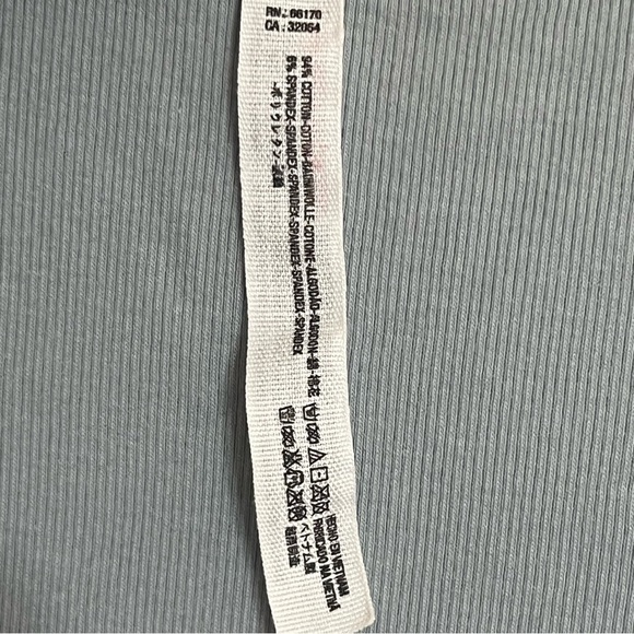 Free People Women's Byron Ribbed Bodysuit in Foggy Seaglass Blue Size Small - Picture 3 of 9